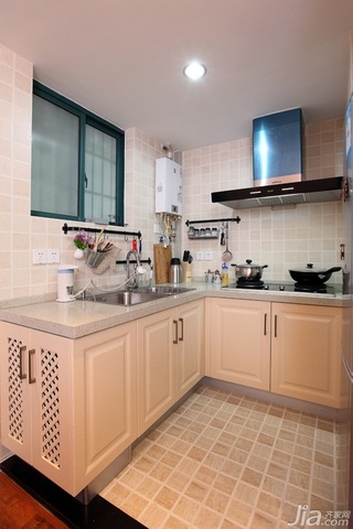 一居室温馨白色富裕型50平米厨房橱柜设计