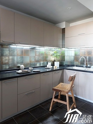 简约风格公寓实用米色3万-5万60平米厨房橱柜效果图