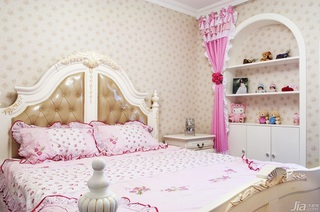 田园风格公寓温馨富裕型卧室床效果图