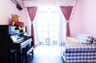 田园风格公寓温馨富裕型窗帘图片