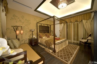 新古典风格四房舒适白色富裕型卧室床效果图
