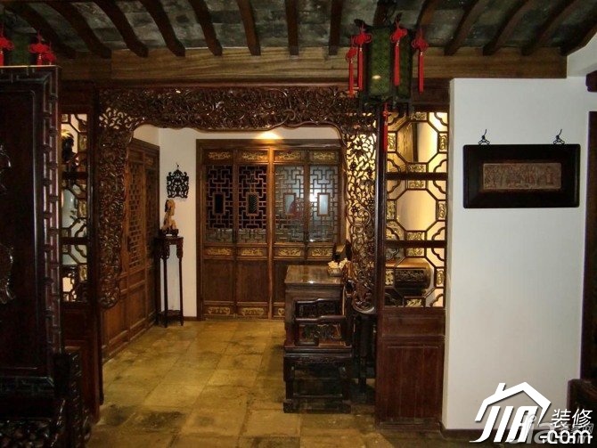 小户型装修,90平米装修,经济型装修,中式风格,客厅,实用