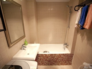 地中海风格二居室时尚白色富裕型浴缸图片