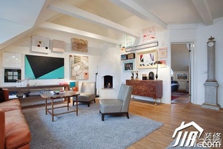 混搭风格公寓经济型客厅沙发效果图