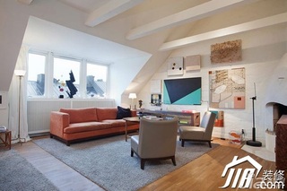 混搭风格公寓经济型客厅沙发图片