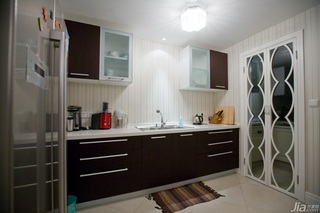 新古典风格二居室古典冷色调豪华型110平米厨房橱柜安装图