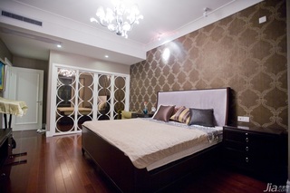 新古典风格二居室古典冷色调豪华型110平米卧室床效果图