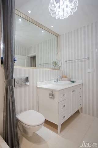 新古典风格二居室古典冷色调豪华型110平米卫生间浴室柜图片