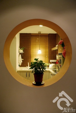 日式风格小户型小清新白色经济型80平米厨房装修图片