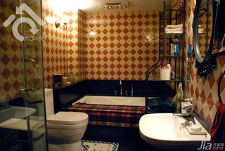 日式风格小户型小清新白色经济型80平米卫生间浴室柜图片