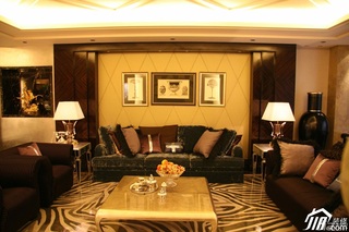 欧式风格别墅豪华型客厅沙发效果图