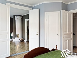 北欧风格二居室小清新白色经济型卧室装修图片
