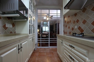 简约风格二居室大气白色豪华型厨房橱柜设计图