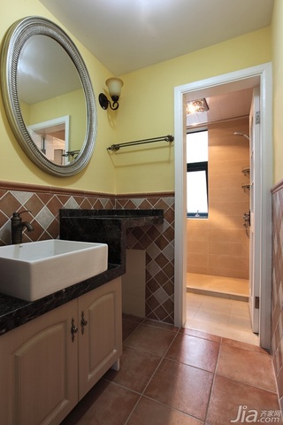 简约风格二居室大气豪华型卫生间浴室柜效果图