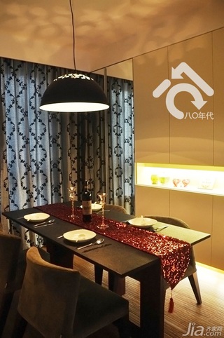简约风格公寓时尚暖色调经济型80平米餐厅餐桌图片