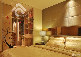 简约风格公寓时尚暖色调经济型80平米卧室床图片