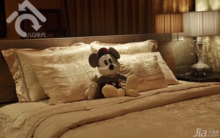 简约风格公寓时尚暖色调经济型80平米卧室床图片