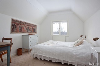 北欧风格别墅富裕型卧室床效果图