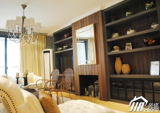 宜家风格二居室温馨暖色调富裕型客厅设计图