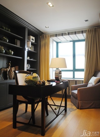 宜家风格二居室温馨暖色调富裕型书房书桌效果图