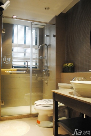 宜家风格二居室温馨暖色调富裕型卫生间浴室柜效果图