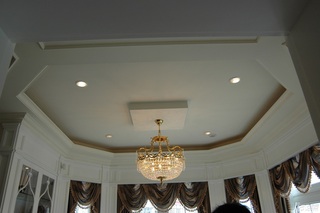 欧式风格别墅奢华白色富裕型吊顶窗帘效果图