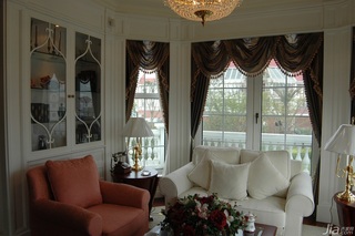 欧式风格别墅奢华白色富裕型客厅沙发效果图