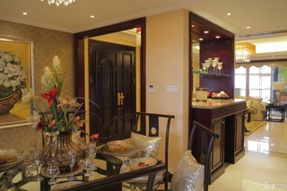 混搭风格公寓古典原木色豪华型餐厅餐桌图片