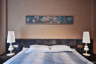中式风格二居室古典豪华型卧室床图片