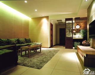 宜家风格公寓大气冷色调富裕型客厅电视背景墙沙发效果图
