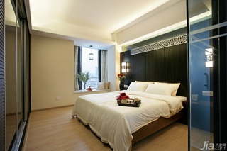 新古典风格复式豪华型卧室卧室背景墙床图片