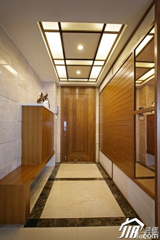 中式风格四房古典米色富裕型门厅灯具效果图