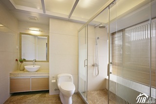 中式风格四房古典米色富裕型卫生间浴室柜效果图
