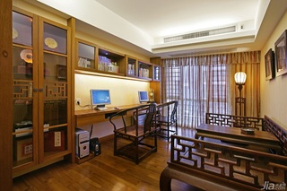 中式风格四房古典米色富裕型书房书桌图片