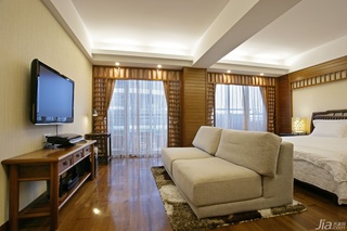 中式风格四房古典米色富裕型卧室飘窗床图片