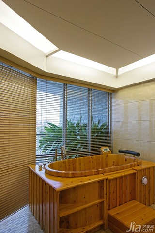 中式风格四房古典米色富裕型卫生间浴缸图片
