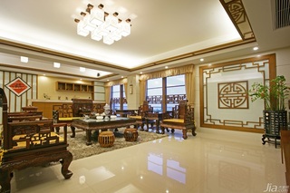 中式风格四房古典米色富裕型客厅沙发图片