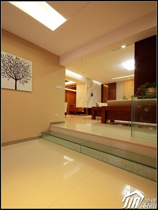 中式风格公寓大气原木色豪华型140平米以上客厅效果图