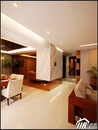 中式风格公寓大气原木色豪华型140平米以上客厅过道沙发效果图