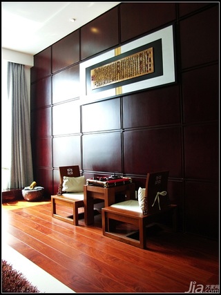 中式风格公寓大气原木色豪华型140平米以上地板图片