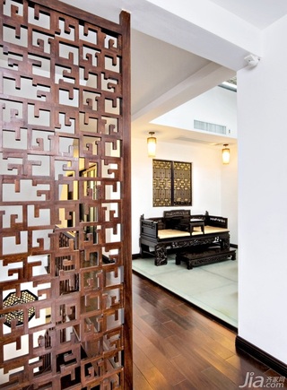 中式风格复式古典原木色豪华型140平米以上装修图片