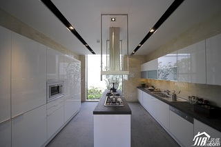 简约风格别墅实用白色富裕型厨房橱柜定做
