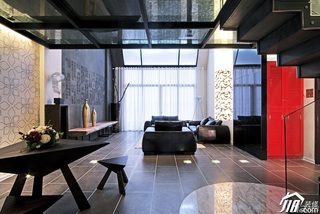 简约风格复式大气白色富裕型茶室楼梯设计图