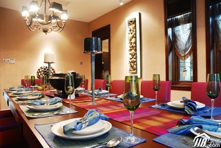 欧式风格别墅奢华豪华型140平米以上餐厅餐桌效果图
