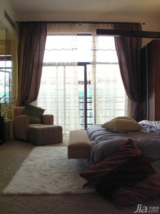 别墅温馨豪华型140平米以上卧室床图片