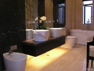 别墅温馨白色豪华型140平米以上卫生间浴室柜效果图