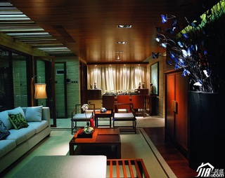 混搭风格别墅古典原木色豪华型140平米以上客厅沙发效果图
