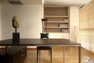 混搭风格公寓简洁冷色调富裕型书房书桌图片