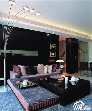新古典风格复式稳重豪华型140平米以上客厅沙发效果图
