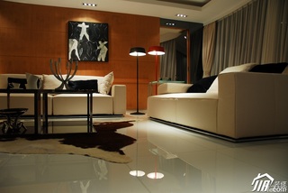 简约风格复式稳重冷色调豪华型140平米以上客厅沙发图片